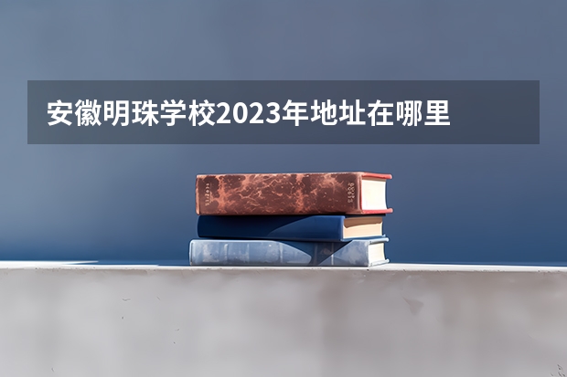 安徽明珠学校2023年地址在哪里