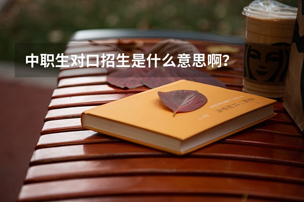 中职生对口招生是什么意思啊？