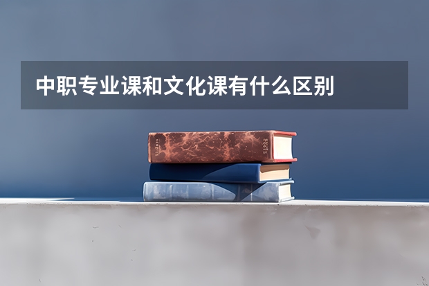 中职专业课和文化课有什么区别