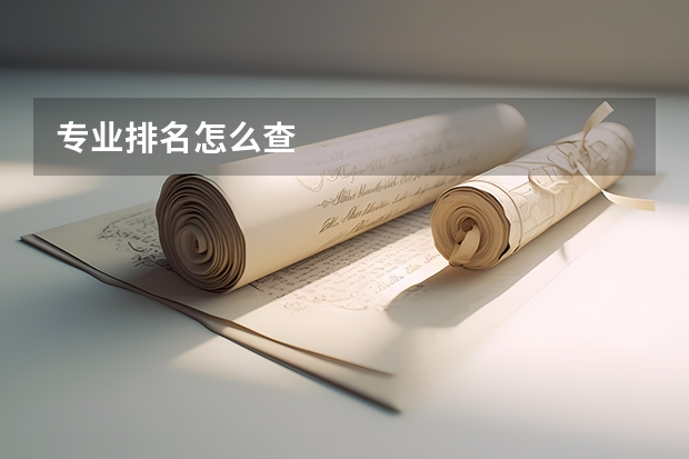 专业排名怎么查