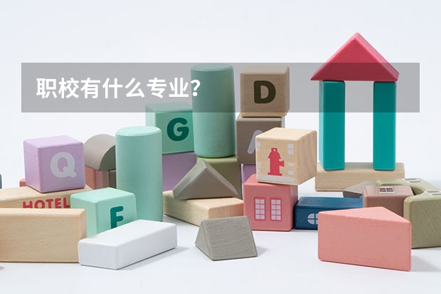 职校有什么专业？