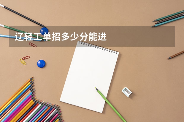 辽轻工单招多少分能进