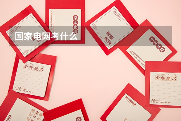 国家电网考什么