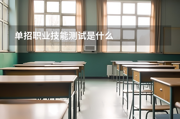 单招职业技能测试是什么