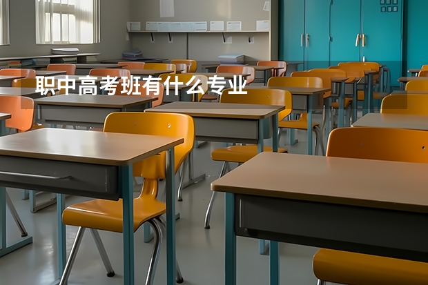职中高考班有什么专业
