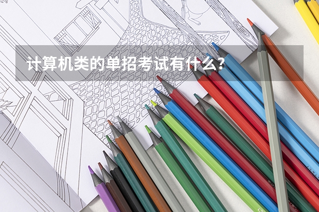 计算机类的单招考试有什么？