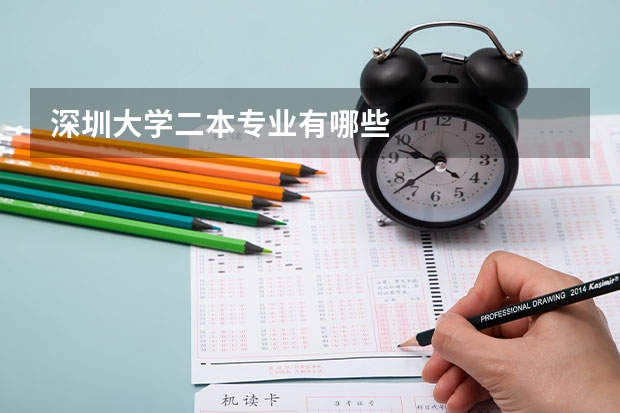深圳大学二本专业有哪些