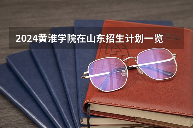 2024黄淮学院在山东招生计划一览表