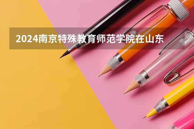 2024南京特殊教育师范学院在山东招生计划一览表