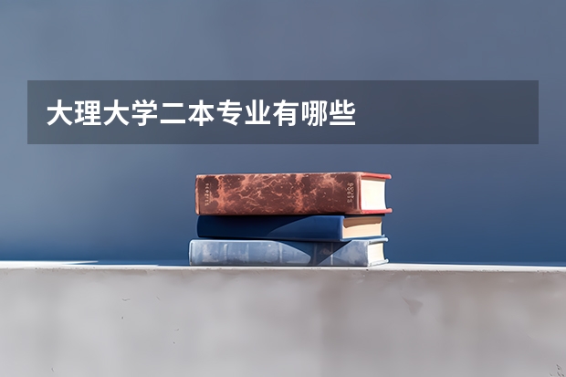 大理大学二本专业有哪些